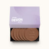 6-piece decadent chocolate cookie gift set in luxury packaging featuring a customizable Your Design Here design