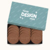 12-piece gourmet chocolate cookie gift set in luxury packaging featuring a customizable Your Design Here design
