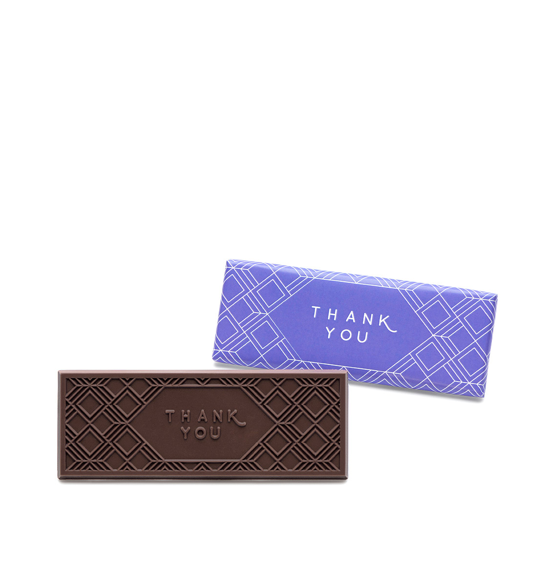 Thank You Wrapper Bars , Premium Dark Chocolate , Case of 50