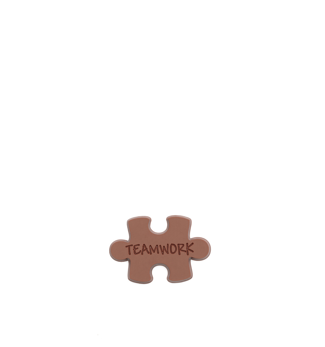 teamwork milk chocolate shapes promo items totally chocolate puzzle piece shapes