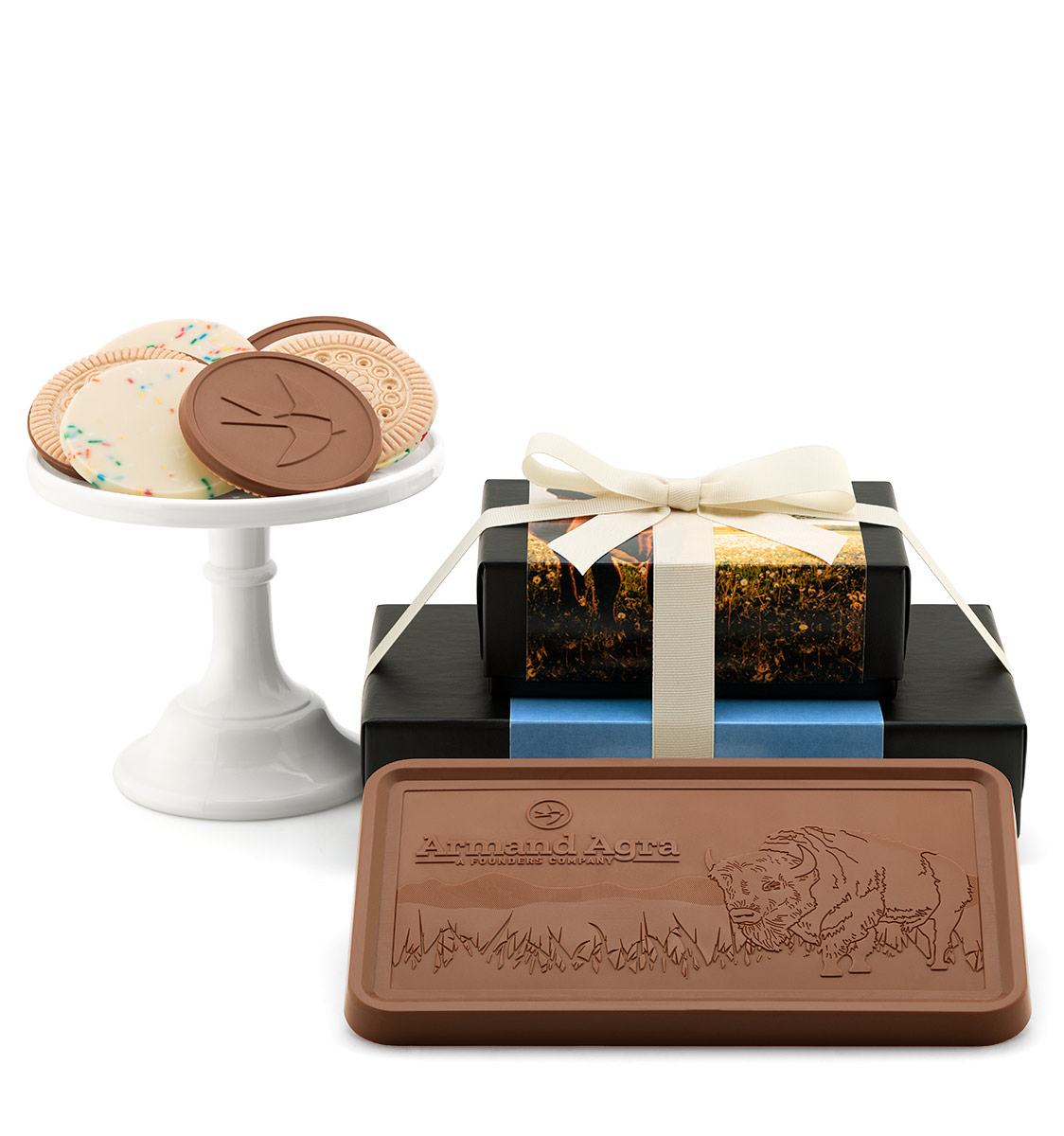 fully-custom-chocolate-8202-grand-2-piece-gift-tower-band-cookies-bar-armand-agra
