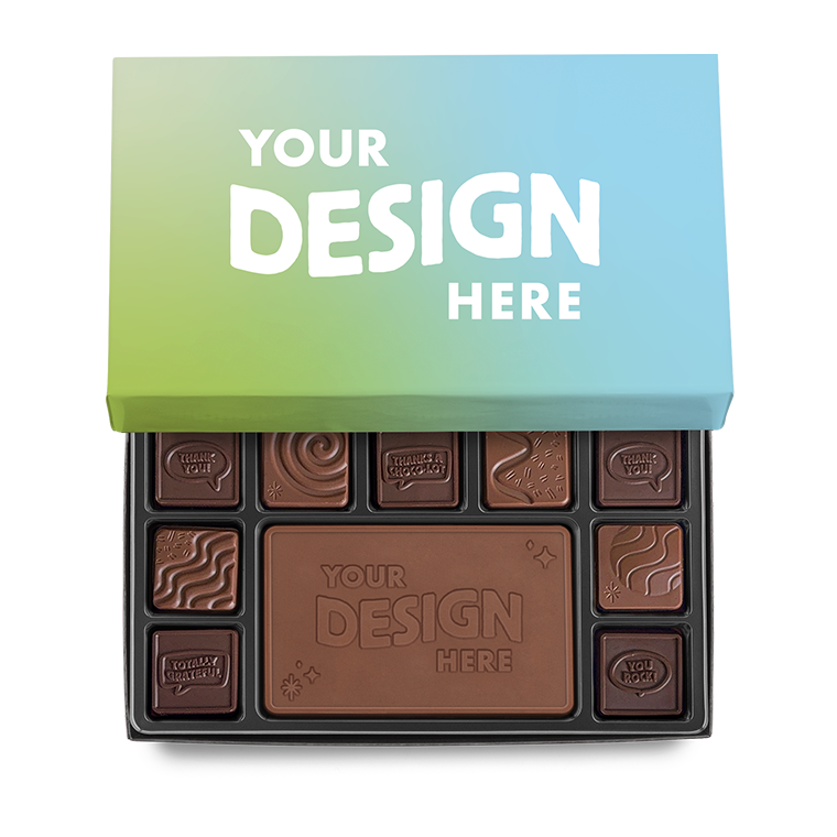 Modern Green Stock Border for 19-Piece Custom Chocolate Ensemble