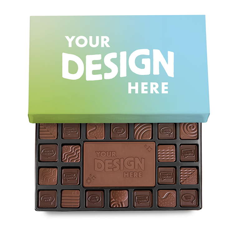 Modern Green Stock Border for 45-Piece Custom Chocolate Ensemble