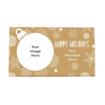 Engraved Premium Chocolate <br> Merry Christmas (Happy Holidays) <br> w/ Personalized Message & Photo <br> 19-Piece Ensemble (Milk & Dark Border) - Image 3