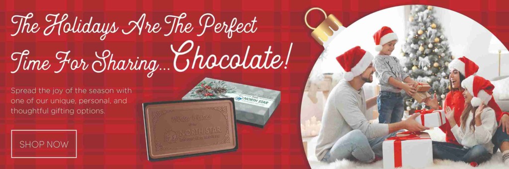 Christmas holiday chocolate gifts cta banner