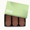 12-piece gourmet chocolate shortbread cookie gift set in luxury packaging featuring a customizable Your Design Here design