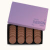 24-piece ultimate chocolate shortbread cookie gift set in luxury packaging featuring a customizable Your Design Here design