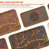 Custom edible cocoa butter art for decorating chocolate