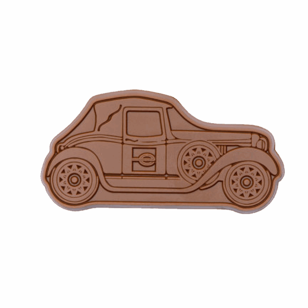 2"x3" Engraved Custom Chocolate Shape - Clear Packaging