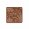 3"x3" Engraved Custom Chocolate Shape - Clear Packaging