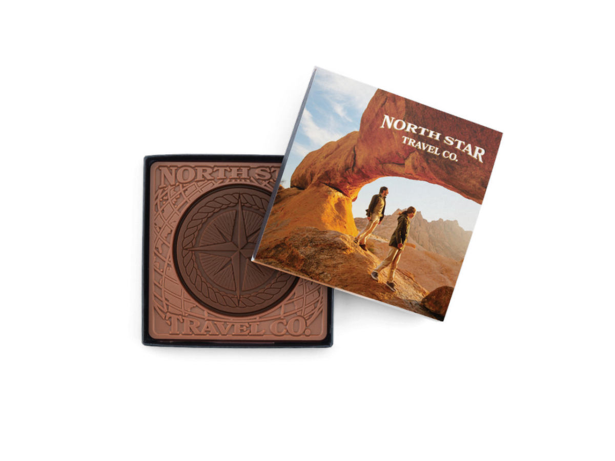 2oz. Engraved Combo Chocolate Bar - 4"x4" Gift Box