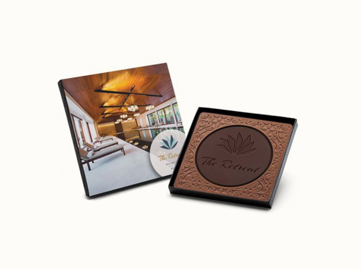 2oz. Engraved Combo Chocolate Bar - 4"x4" Gift Box - Image 3