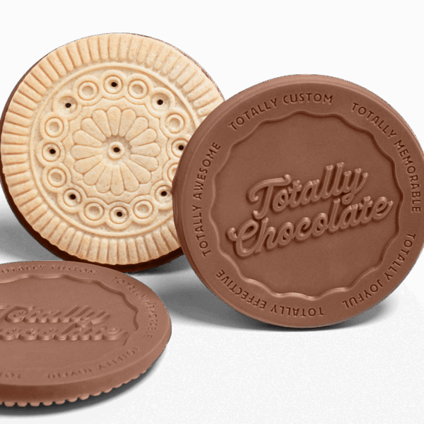 3.2" Large Sugar Cookie with Engraved Chocolate