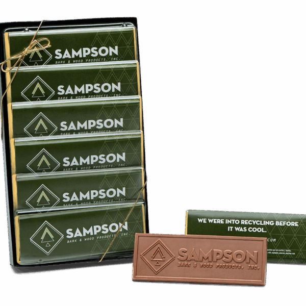6-Pack - 2"x5" Engraved Chocolate Bar Gift Set - One Wrapper Design