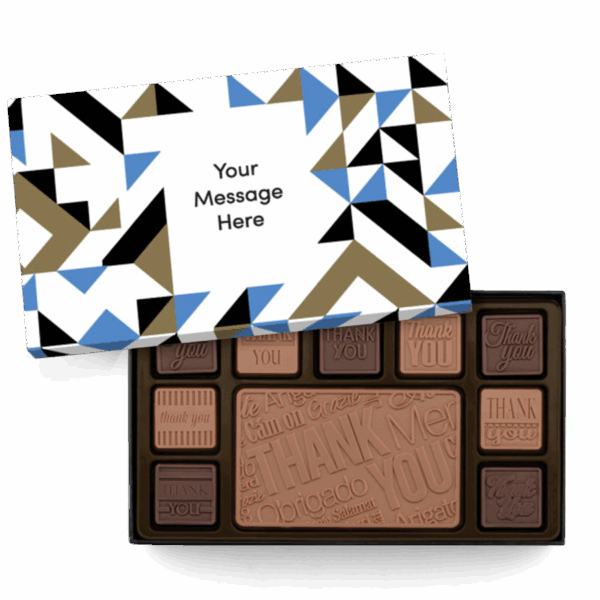 19-Piece Ensemble Chocolate Gift Set - Personalized Packaging - Thank You