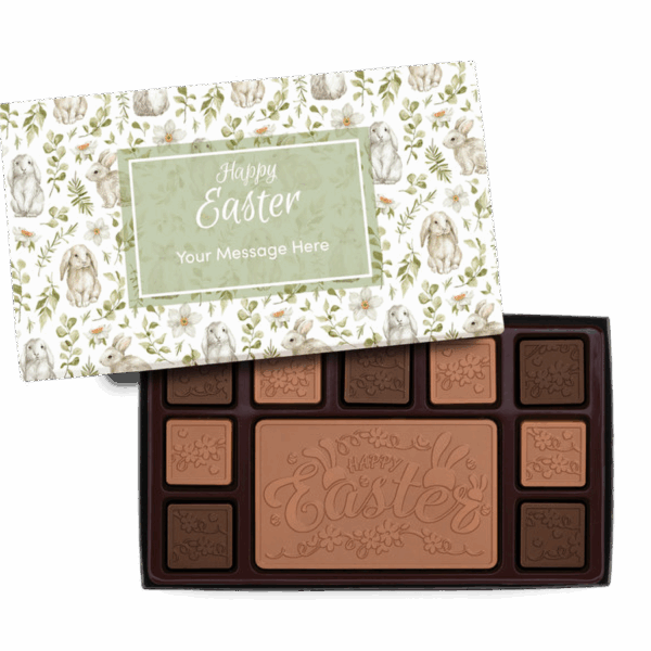 19-Piece Chocolate Ensemble Gift Set - Personalized Packaging - Happy Easter