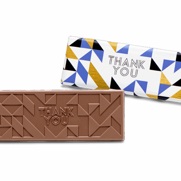 2"x5" Milk Chocolate Wrapper Bar - Thank You