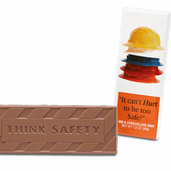 2"x5" Milk Chocolate Wrapper Bar - It can't hurt to be safe!