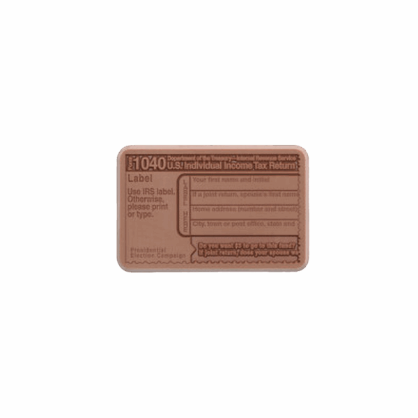 2"x3" Milk Chocolate Shape - IRS 1040 - Case of 50