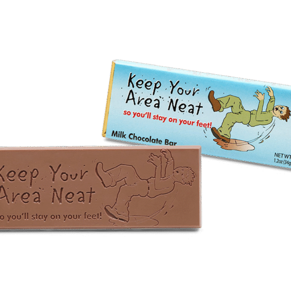 2"x5" Milk Chocolate Wrapper Bar - Keep your area neat! - Case of 50