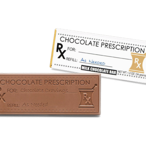 2"x5" Milk Chocolate Wrapper Bar - Choco Rx - Case of 50