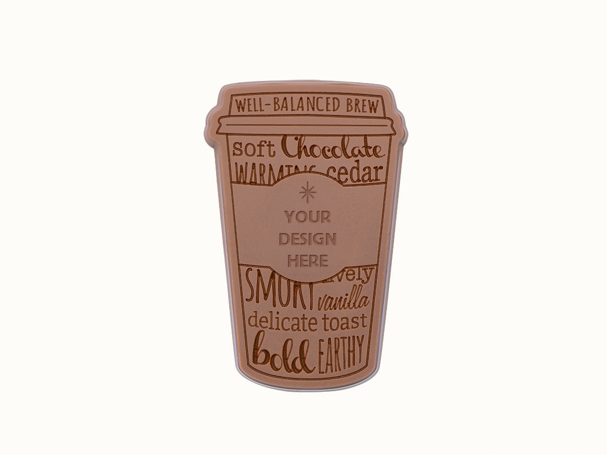 2"x4" Engraved Custom Chocolate Shape - Clear Packaging - Image 2