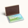 2"x3" Dark & White Engraved Chocolate Wrapper Bar - Extra Thick