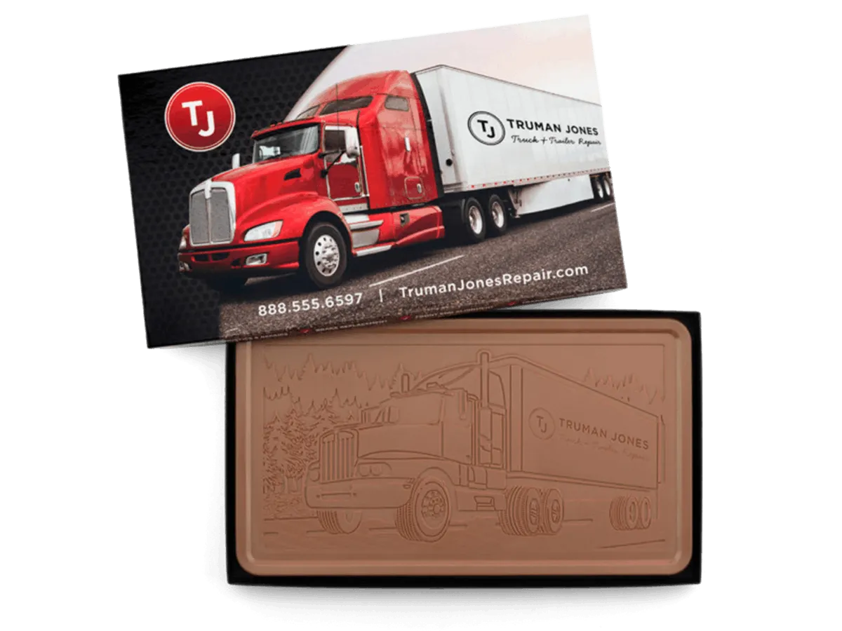 Giant 2lb. Engraved Chocolate Bar - Classic Packaging