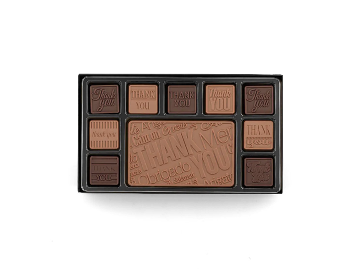 19-Piece Quick Ship Chocolate Ensemble Gift Set - Personalized Packaging