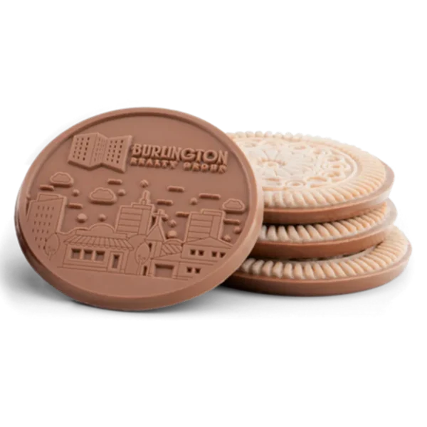 3.2" Large Sugar Cookie with Engraved Chocolate