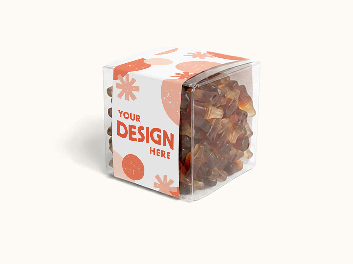 Custom-Sleeve Gummy Candy Cube - 8oz, Full Color Wrap - Image 2