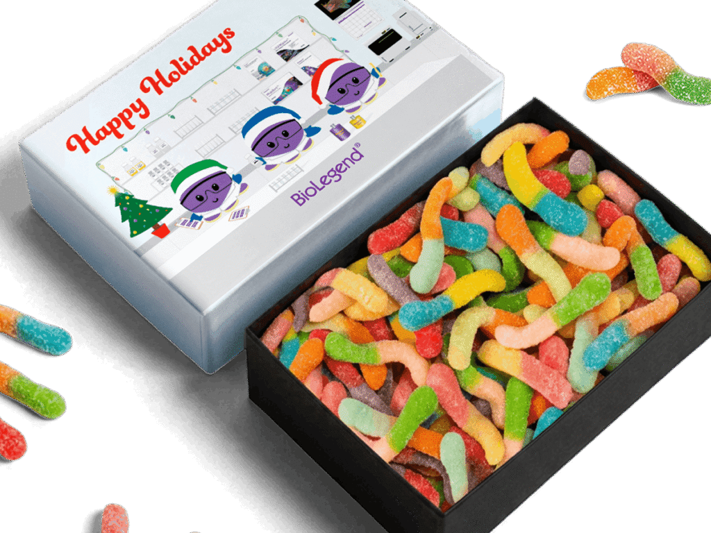 Custom-lid Gummy Candy Box with Biolegend branded design
