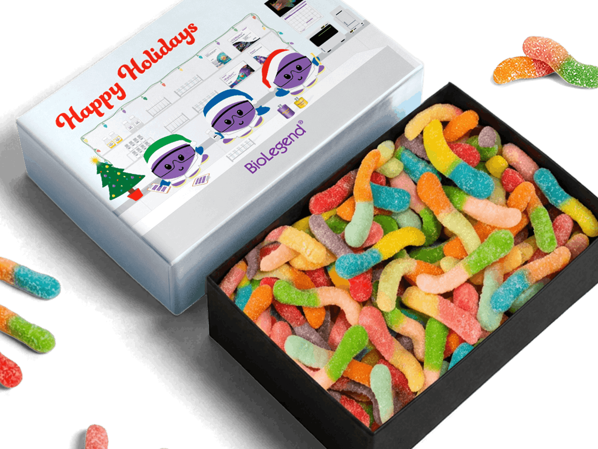 Custom-lid Gummy Candy Box with Biolegend branded design