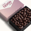 Custom-Lid Chocolate-Covered Nuts Box - 12oz, 4x6